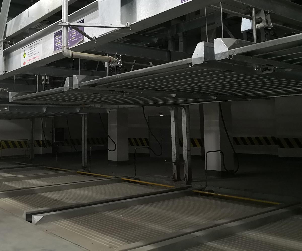 白银二层带一层地坑升降横移式自动立体停车库